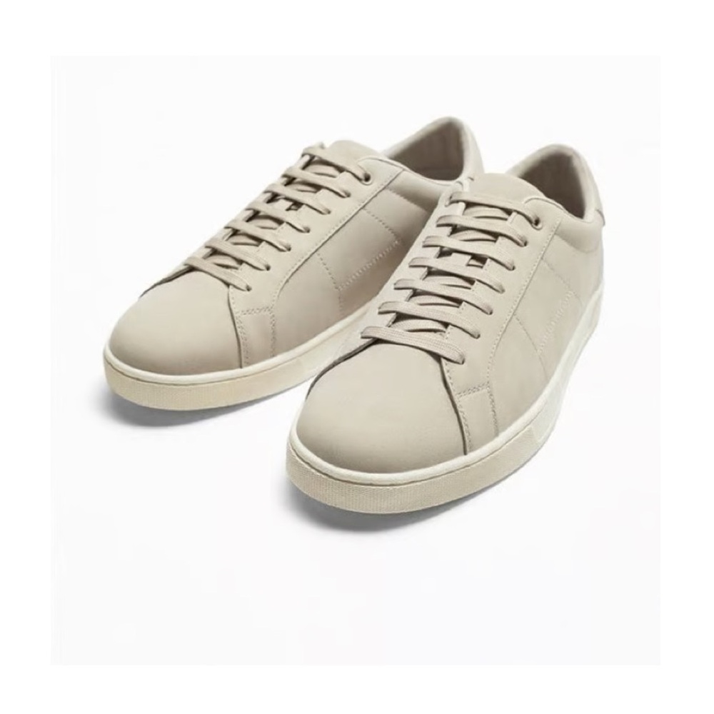 Zara Men Lace-Up Topstitch Sneakers